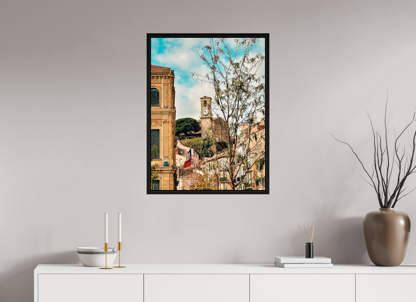 60 x 80 cm, Floater Frame Saison calme