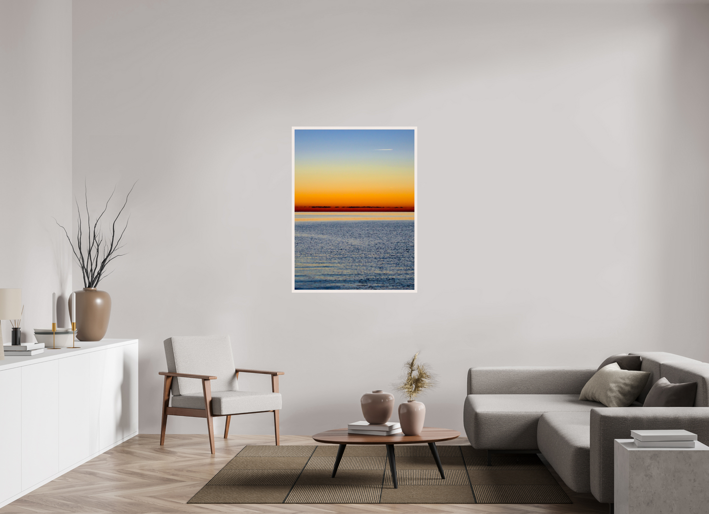 90 x 120 cm, Cadre galerie grand format L'aube hivernale