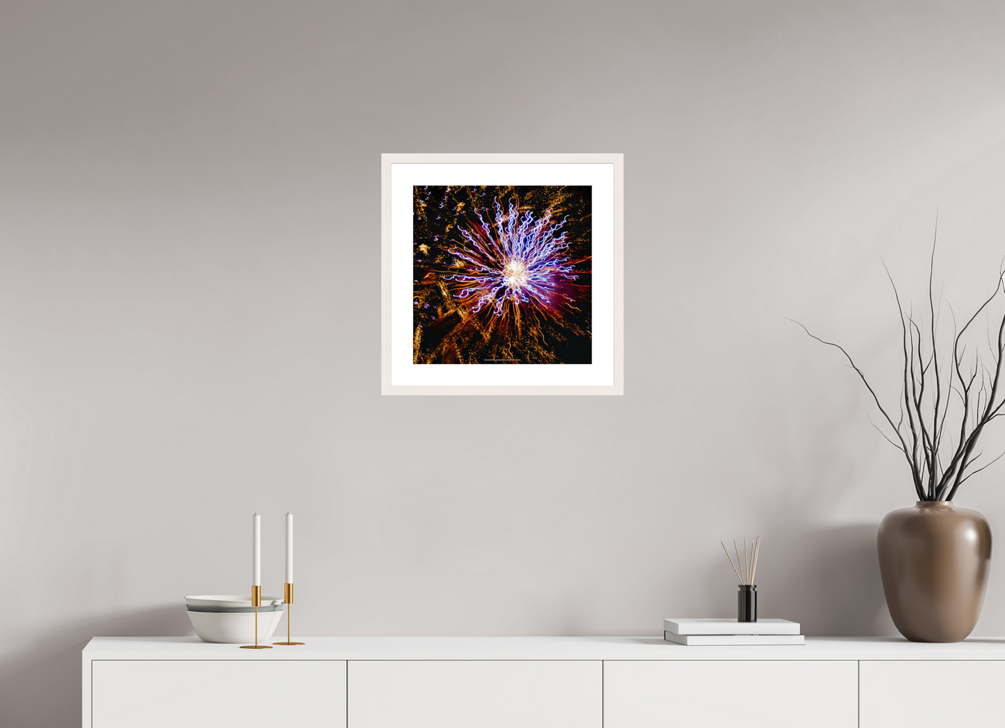 40 x 40 cm, Photo encadré bois érable blanc 20mm Radius OP n. 2