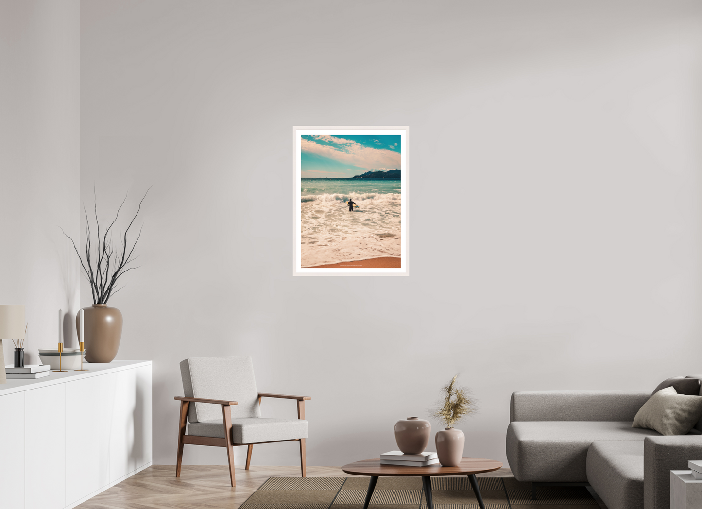 60 x 80 cm, Impression fine art Surfeur à Cannes