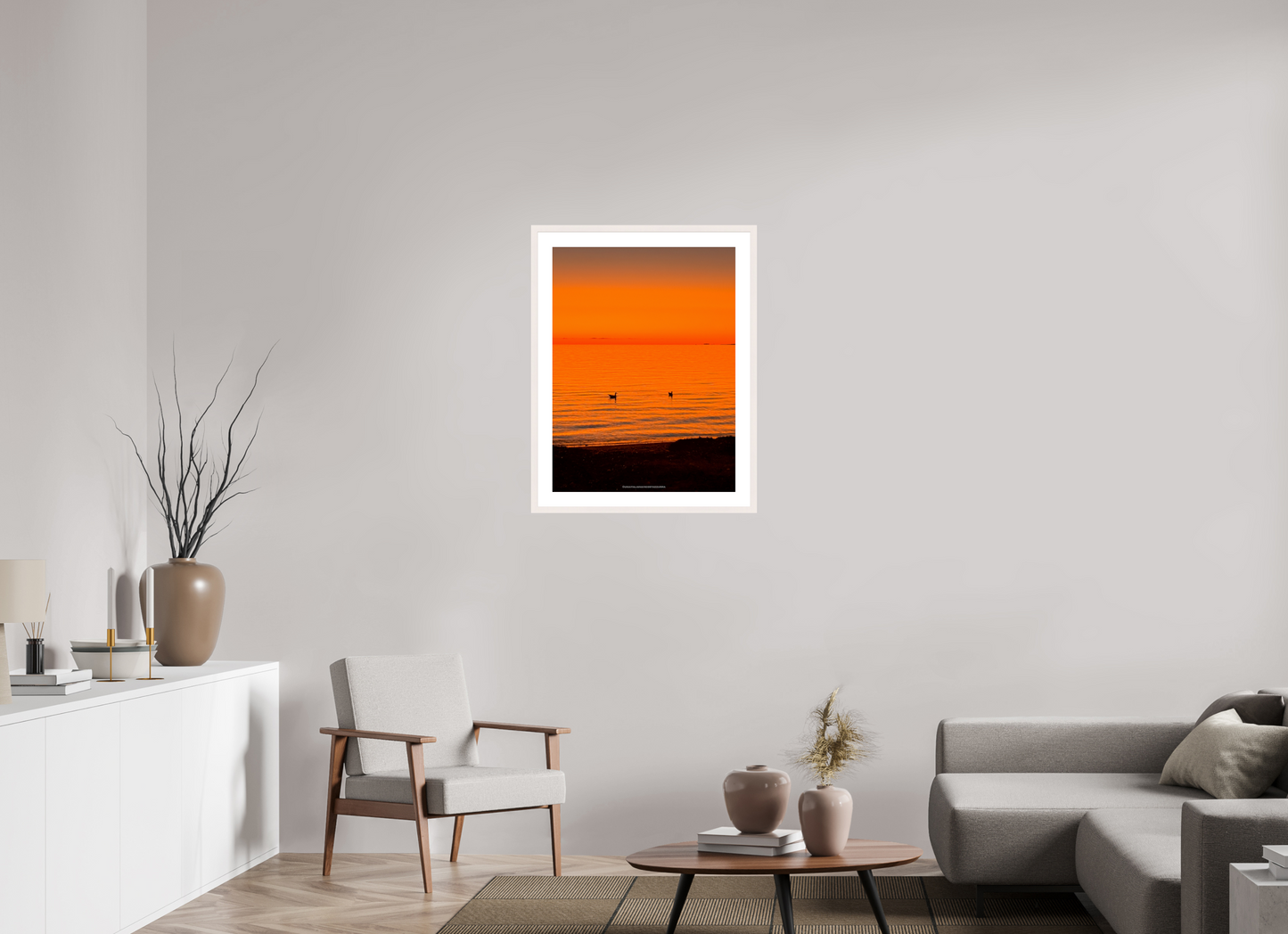 60 x 80 cm, Photo encadré bois érable blanc 20mm Éveils