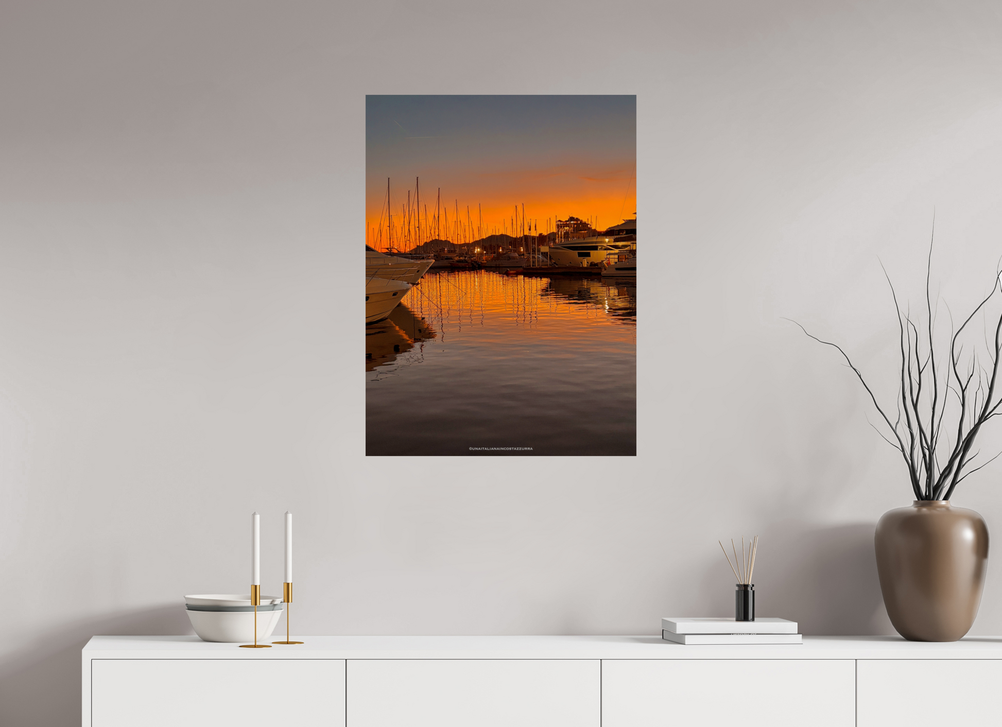 60 x 80 cm, Photo Print On Fuji Crystal DP II Coucher au vieux port