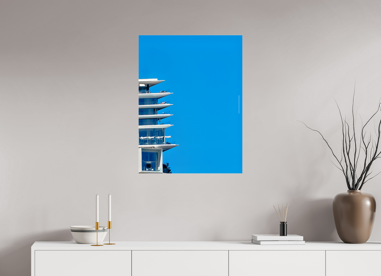 60 x 80 cm, Photo Print Under Acrylic Glass Lignes suspendues
