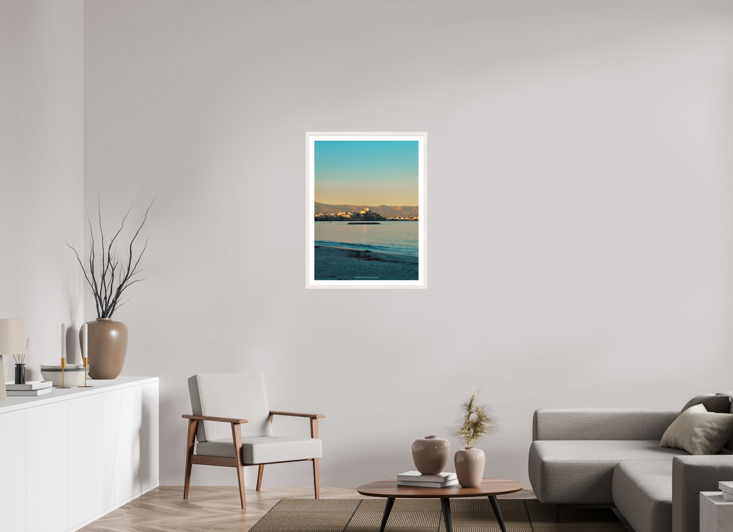 60 x 80 cm, Impression fine art Antibes au coucher