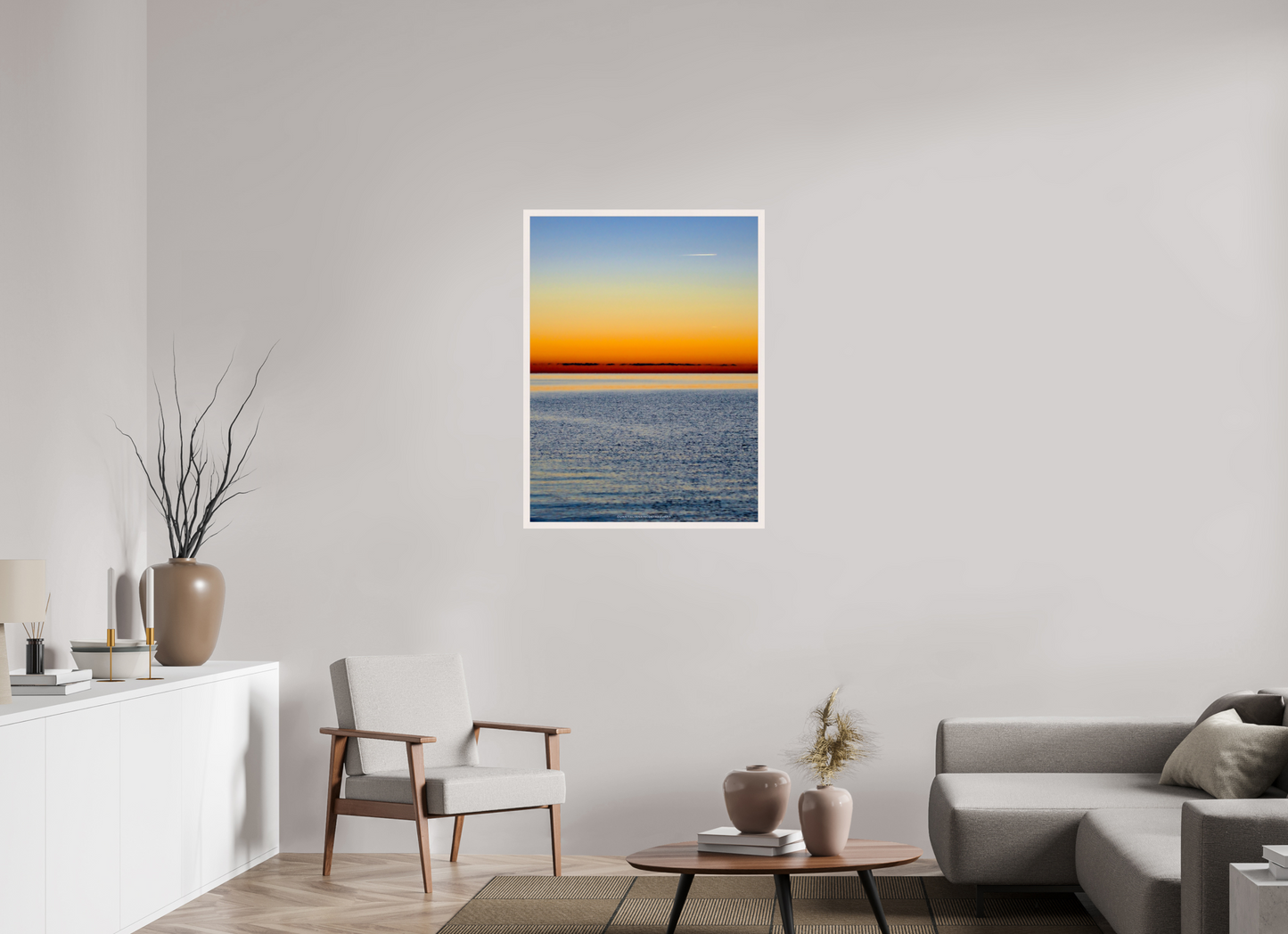 75 x 100 cm, Cadre galerie grand format L'aube hivernale