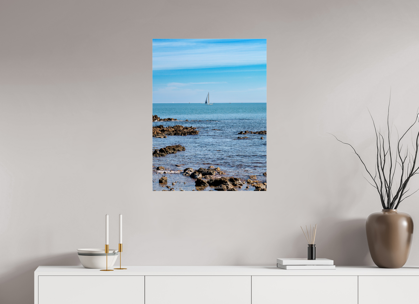60 x 80 cm, Photo Print Under Acrylic Glass Là où le vent décide