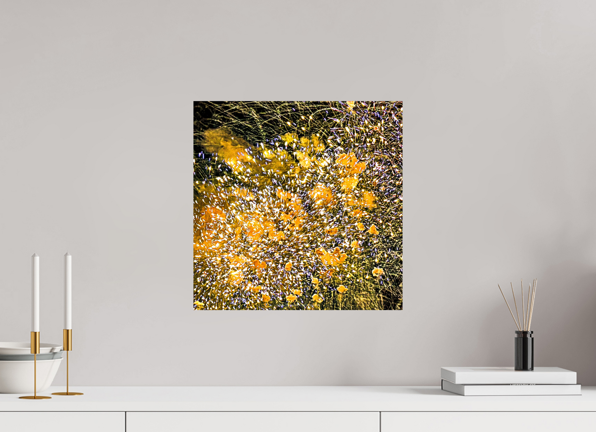 40 x 40 cm, Photo Print On Fuji Crystal DP II Bouquet jaune
