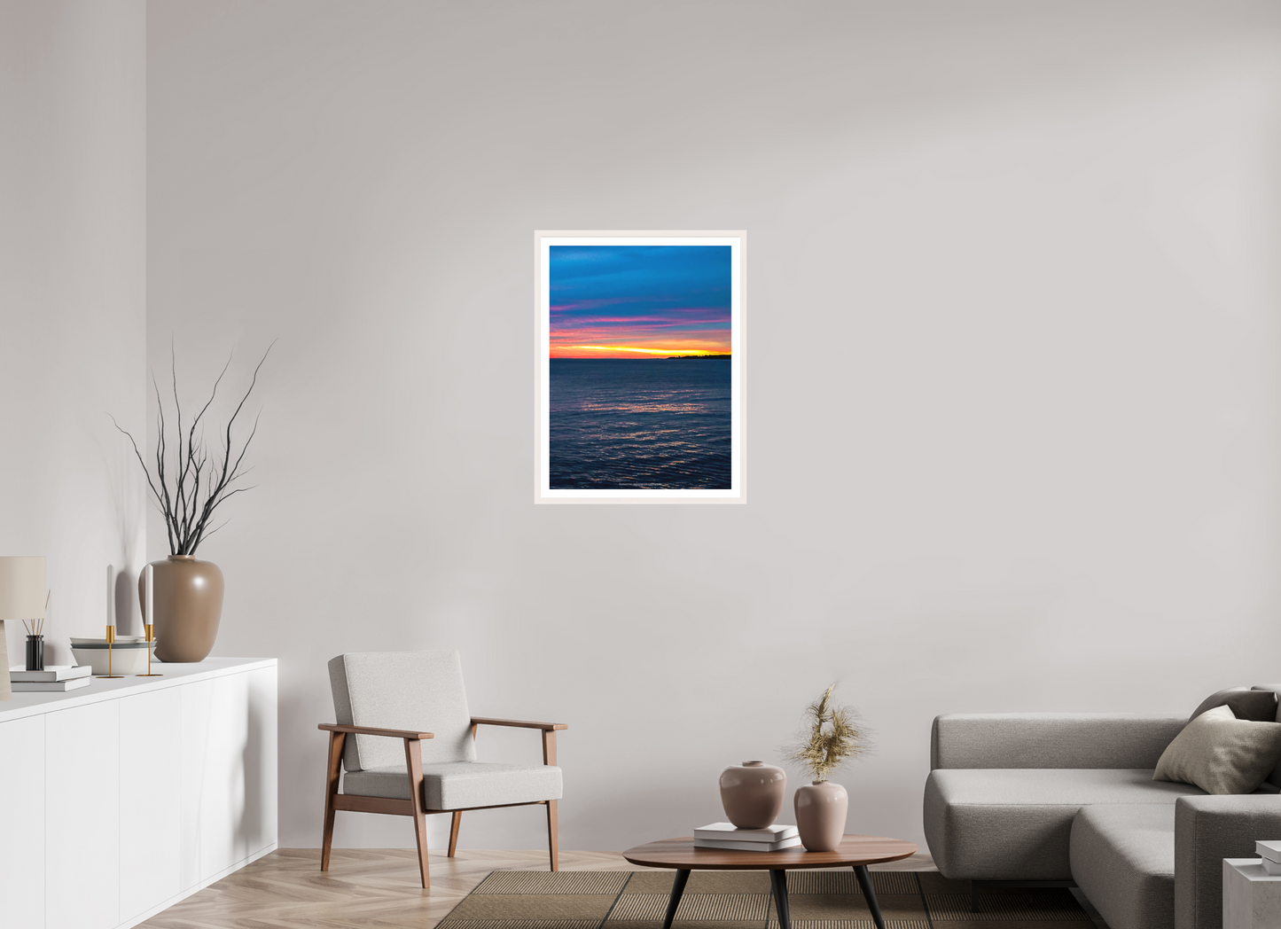60 x 80 cm, Impression fine art Lever sur les Iles Lerins