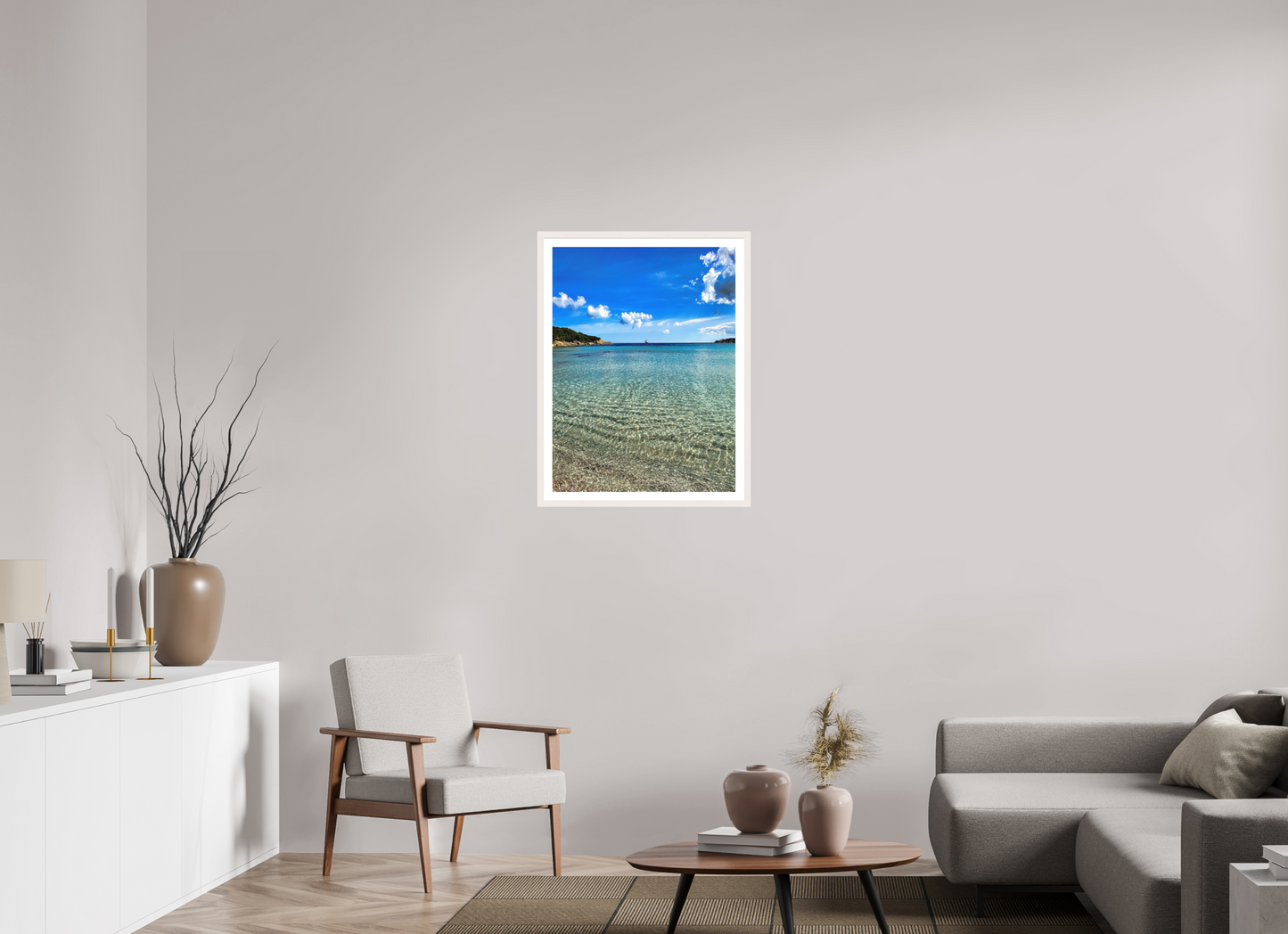 60 x 80 cm, Impression fine art Entre deux bleus