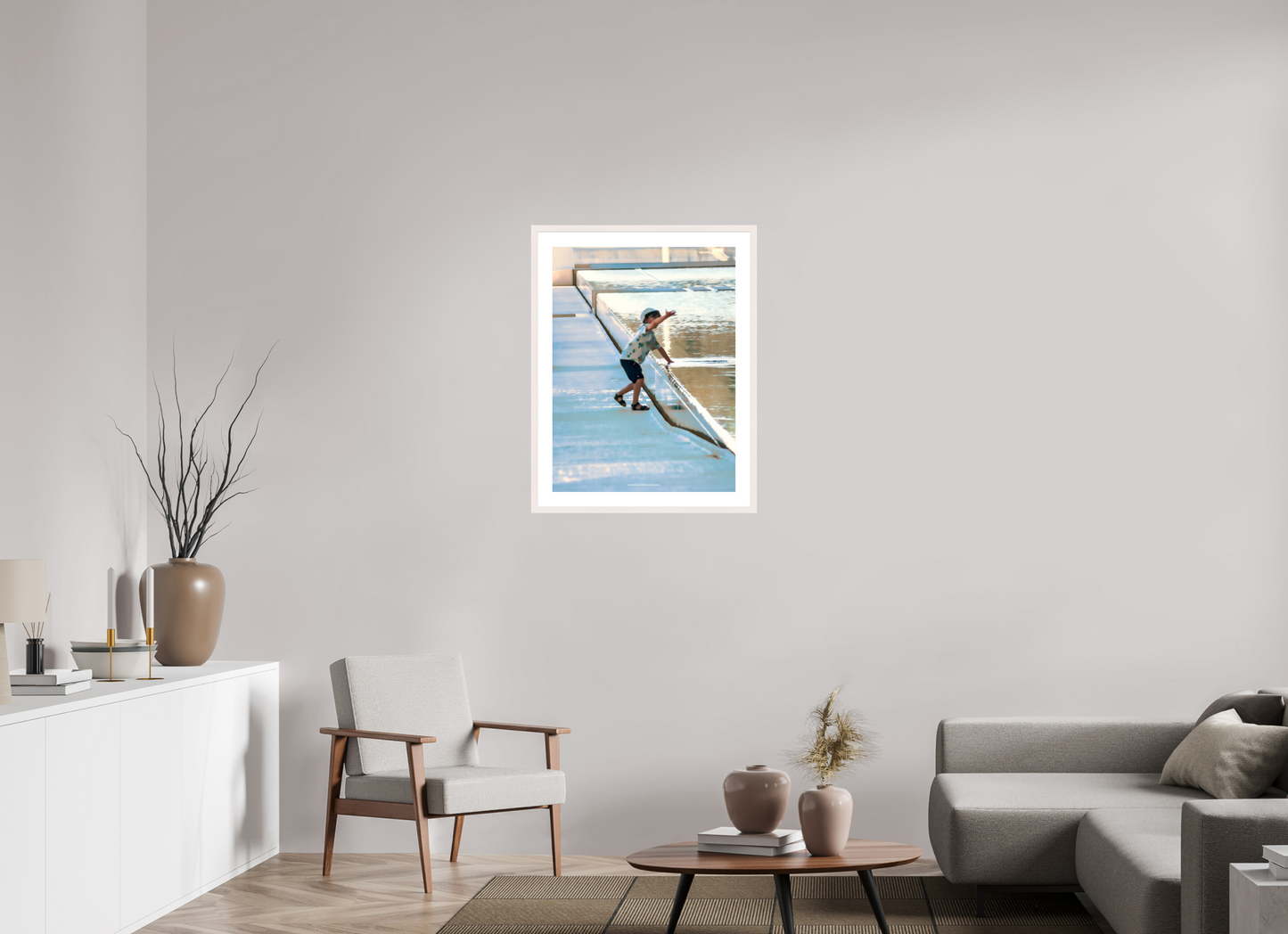 60 x 80 cm, Photo encadré bois érable blanc 20mm Élan